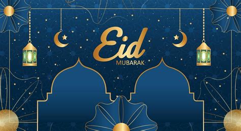 Eid Mubarak Card Or Banner Design Islamic Editable Background Template