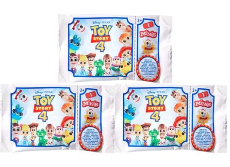 Disney Pixar Toy Story 4 Minis Series 1 Blind Bags Lot Of 3