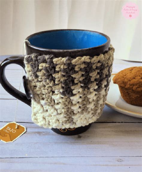 20 Free Crochet Cup Cozy Patterns | Crochet Mug Cozy {2021}