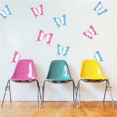 Butterfly Wall Decals Kids Room Peel And Stick Butterfly Decal Sticker