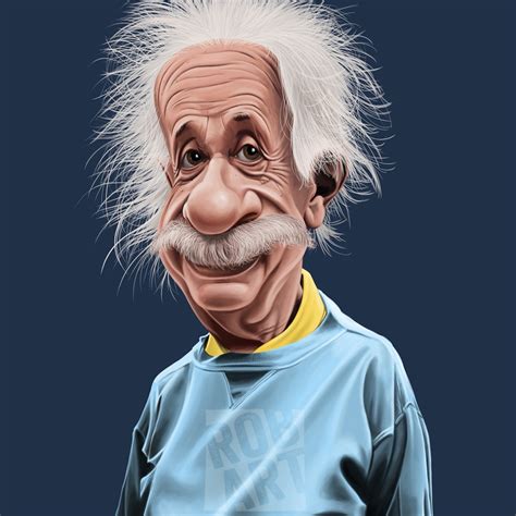 Albert Einstein Caricature Illustration Domestika