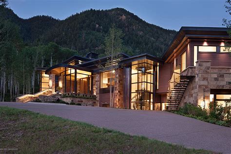 15000 Square Foot Modern Mountain Mansion In Aspen Co The American