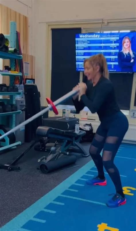 Carol Vorderman Distracts Fans As She Bends Over And Grunts In Sheer Gym Outfit Daily Star