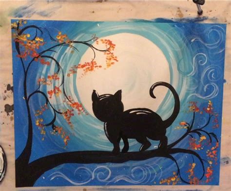 Cat Painting Easy Step By Step Painting Online Acrylic Tutorial