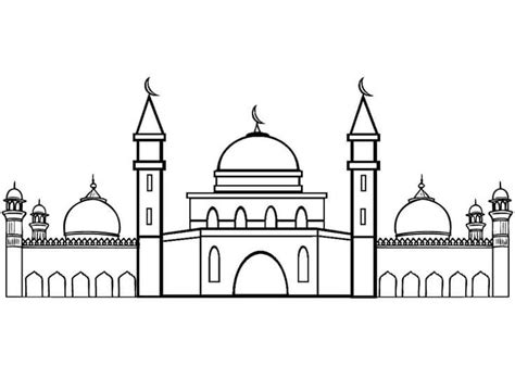 Amazing Mosque Coloring Page Free Printable Coloring Pages For Kids