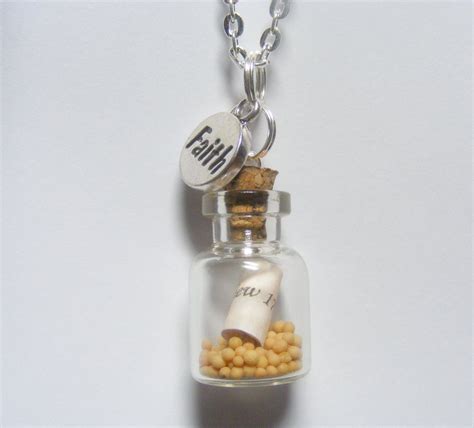 Faith Mustard Seeds Bottle Necklace From Neateats By