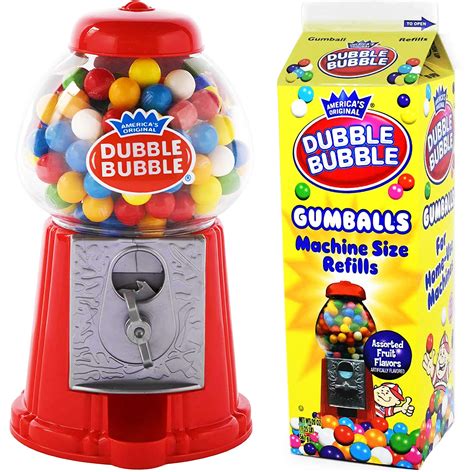Buy Classic Red Dubble Bubble Gumball Machine With Refill Carton