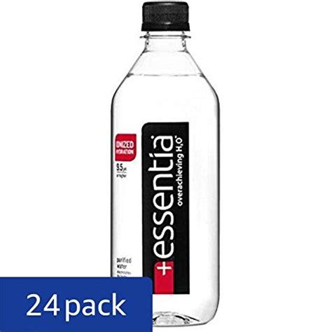 Essentia Ionized Alkaline 95 Ph Bottled Water 20 Ounce Pack Of 24