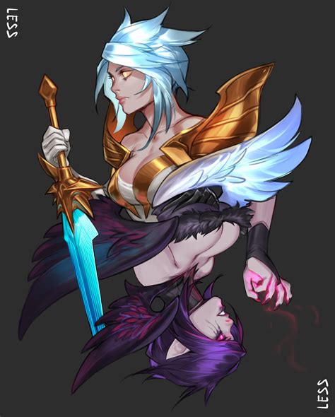 League Of Legends Riot Games Kayle League Of Legends Morgana League Of Legends Video Games Girls