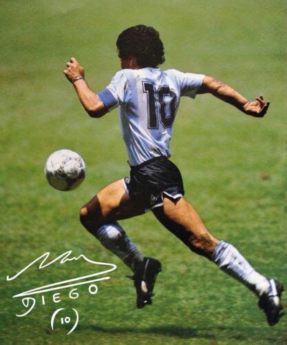 poster diego armando maradona napoli el pibe de oro mexico 86 autografo ebay