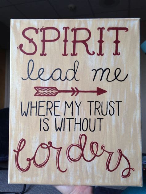 Canvas Painting Spirit Lead Me Where My Trust Is Without Borders