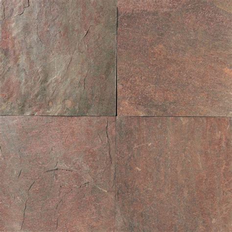 Daltile Natural Stone Collection Copper 16 In X 16 In Slate Floor And