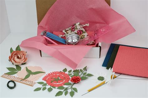 Deluxe Paper Flower Tool Kit With 3 Paper Flower Kits Peony Etsy Uk