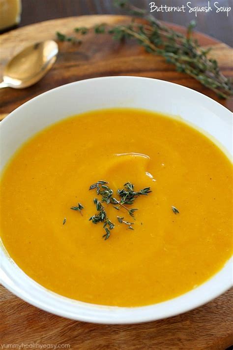 Easy Butternut Squash Soup - Yummy Healthy Easy