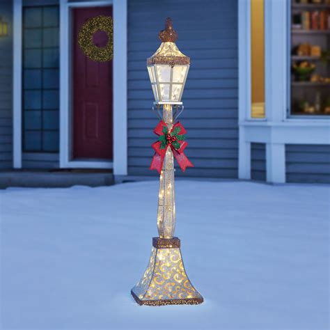 Heiß Verkaufende Produkte Christmas 6ft Gold Glitter Lamp Post With Bow