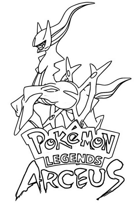 Kolorowanka Pokémon Legends Arceus Logo 5