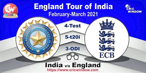 Upon clicking on the icon which shows india vs england third test (pink ball), you will. India to host England for all format series 2021 ...