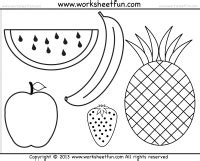 Fruits Coloring and Tracing - 4 Preschool Worksheets | Preschool worksheets, Color worksheets ...