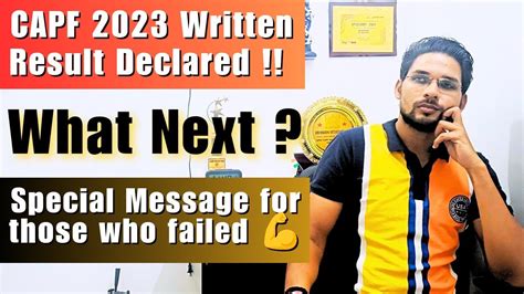 Capf Written Result Declared What Next Upsc Capf Capf