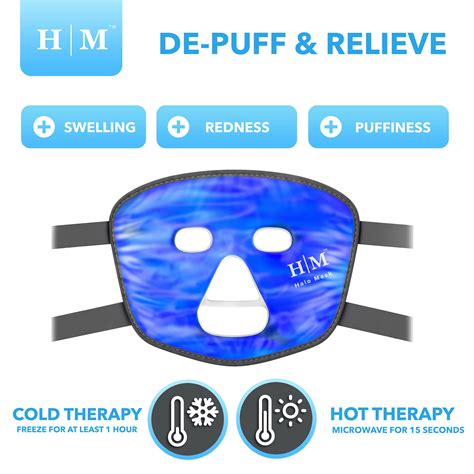 Cooling Face Mask Halo Mask Hot Or Cold Face Ice Pack For Depuffing
