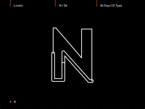 Day 14/36 - N by Animography. Lovelo, animated typeface for Adobe After
