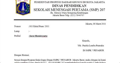 Download contoh surat perjanjian kontrak kerja. Contoh Surat Mandat Lomba Pramuka