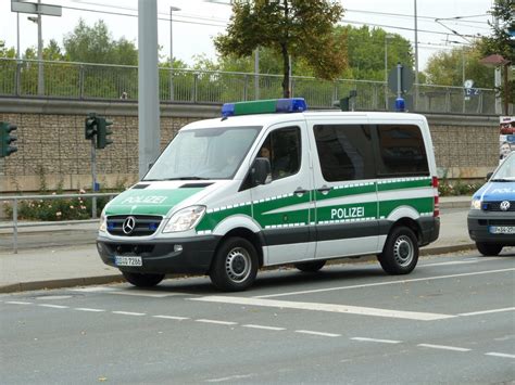 Mb Sprinter Als Einsatzfahrzeug Der Dresdener Polizei Unterwegs In Jena
