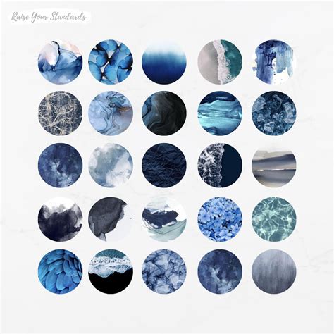 25 Blue Infinity Themed Instagram Highlight Aesthetic Covers Etsy