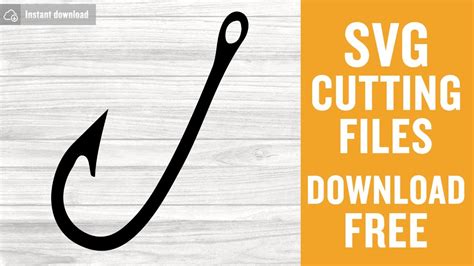 Fishing Hook Svg Free Cut File For Cricut YouTube