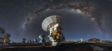 Landscape Nature Milky Way Observatory Starry Night Lights Galaxy Long