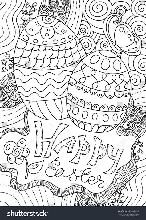 Discover various funny doodles created by our artists , color it or use it as inspiration to imagine your own drawings ! Vector Pattern Happy Easter Coloring Book Stock Vector ...