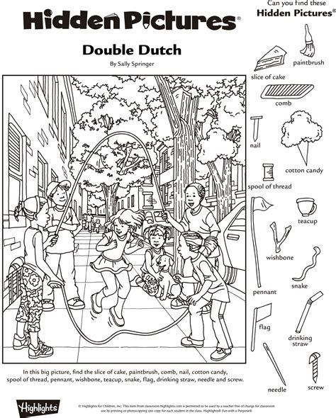 Printable find hidden objects