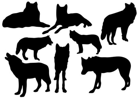 Free Wolf Silhouette Vector 111984 Vector Art At Vecteezy