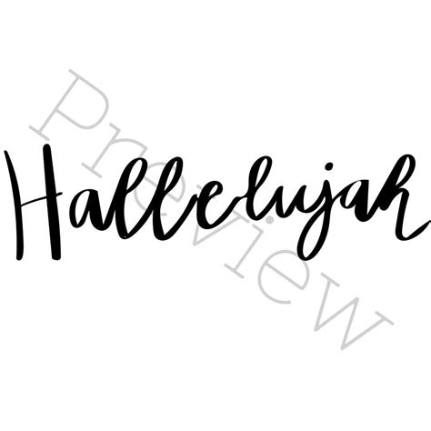 Hallelujah Png And Svg Cut File For Silhouette And Cricut Etsy