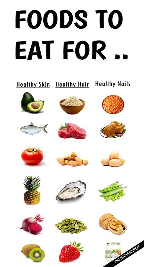 Foods To Eat For Healthy Skin Hair And Nails We All Want To Look