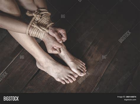 Womans Hand Tied Rope Image And Photo Free Trial Bigstock