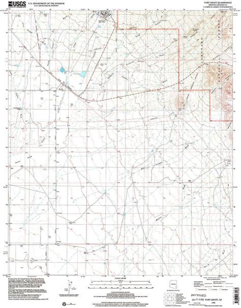 Yellowmaps Fort Grant Az Topo Map 124000 Scale 75 X 7