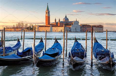 Venice At Sunrise Italy Architecture Stock Photos ~ Creative Market