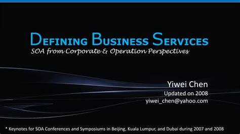 Defining Business And Operational Services Ppt Ppt