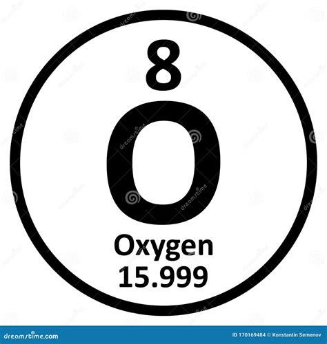 Periodic Table Element Oxygen Icon Stock Illustration Illustration Of