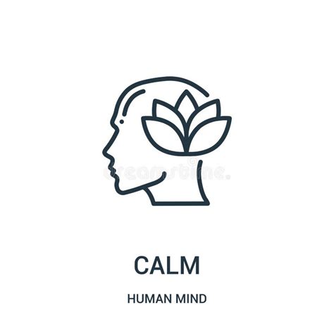 Calm Icon Vector From Human Mind Collection Thin Line Calm Outline