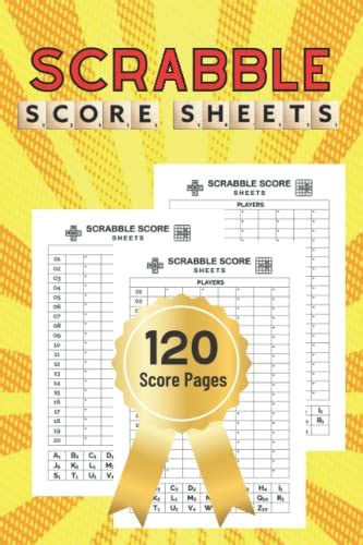 Scrabble Score Sheets 120 Travel Size Print Score Sheet Pad For