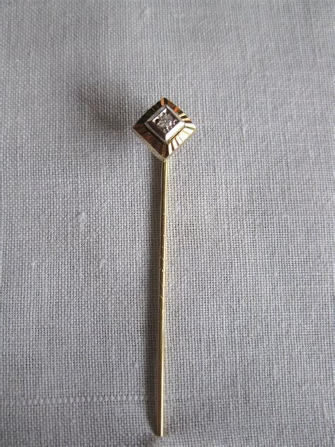 Antique Diamond Tie Pin Made Of 585 Gold Catawiki