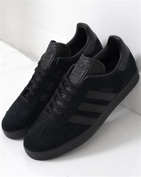 Adidas Gazelle Trainers All Black Suede 80s Casual Classics
