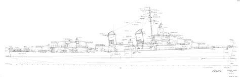 Outboard Plan Of Ex Uss Capps Dd 550 Fletcher Class Destroyer What