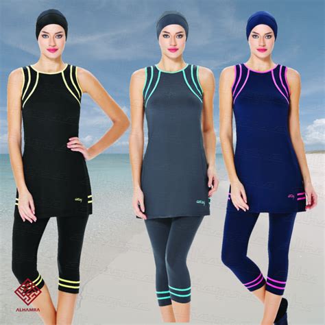 Alhamra Al0140 Capri Modest Burkini Swimsuit Sportswear Alhamra