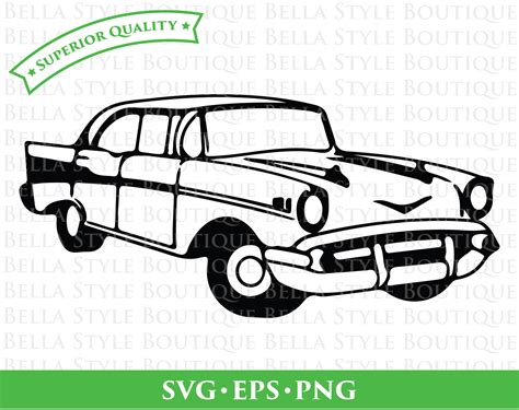 Cut File Belair Svg 1955 1956 1957 1963 U2013 Muscle Car Car