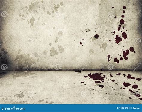 Dirty Cement Wall With Blood Stains Stock Image Image Of Texture