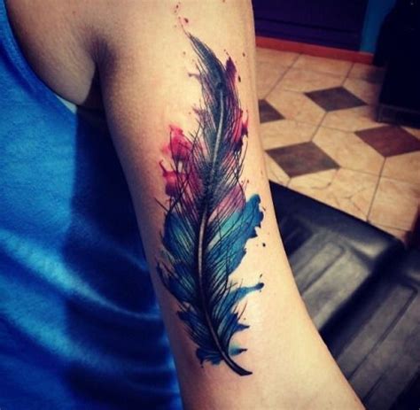 Image Result For Raven Feather Watercolour Tattoo Feather Tattoos
