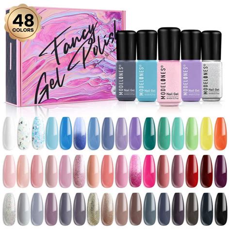 Gel Nail Polish 48 Pcs Colors Winter Spring Holiday 6ml Gel Polish Set